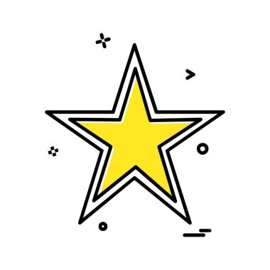 Beyaz arka plan üzerinde yıldız daire basit simgesi