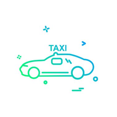 Araç simgesi tasarım, renkli vektör çizim