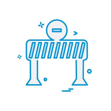 Bariyer simge tasarlamak vektör durdurmak