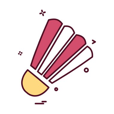 Badminton simge tasarlamak vektör 