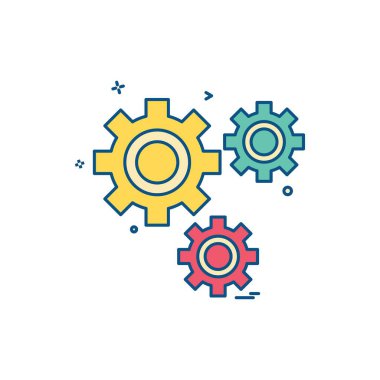 Vites simgesi tasarım vektörü