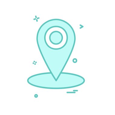 Gezinti simgesi tasarım, renkli vektör çizim