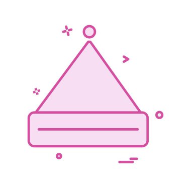 Cap simgesi tasarım, renkli vektör çizim