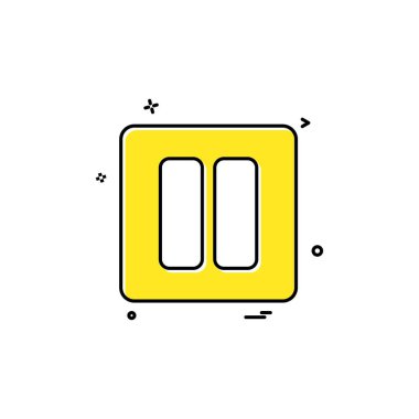 Media player simge vektör çizim duraklatma 