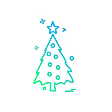 Noel ağacı simge tasarlamak vektör