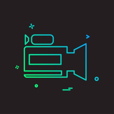 Kamera simgesi tasarım vektörü