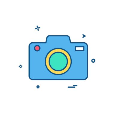 Kamera simgesi tasarım vektörü