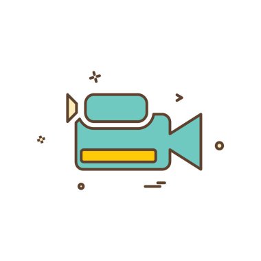 Kamera simgesi tasarım vektörü