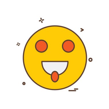 Emoji simge tasarım vektörü