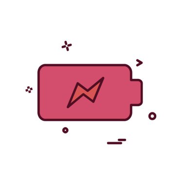 Batarya simgesi tasarım vektörü