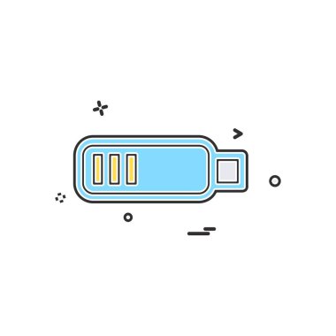 Batarya simgesi tasarım vektörü