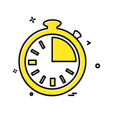 saat düz ikon vektör illüstrasyonu 