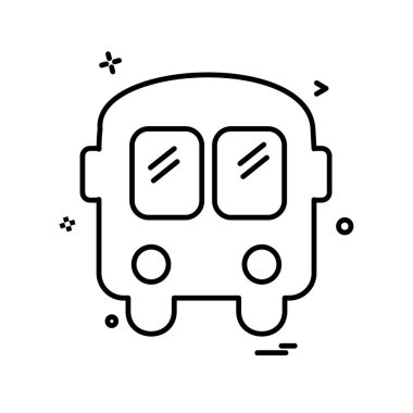 Otobüs simge tasarlamak vektör