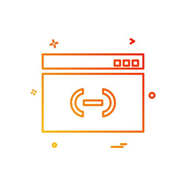 Web yerleşim simgesi tasarım vektörü