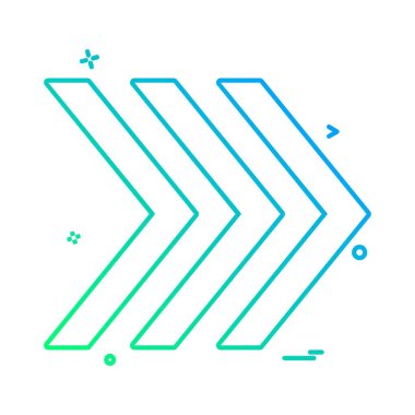 Sağ ok simge tasarlamak vektör