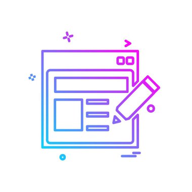 Web yerleşim simgesi tasarım vektörü