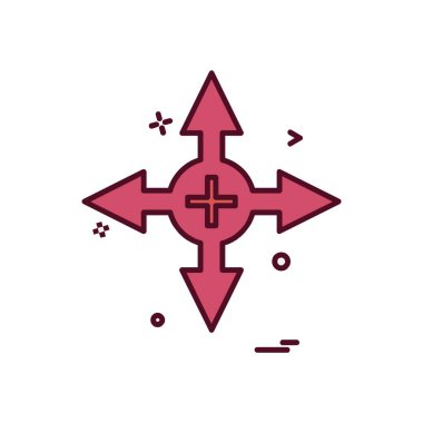 Ok simgesi tasarım vektörü