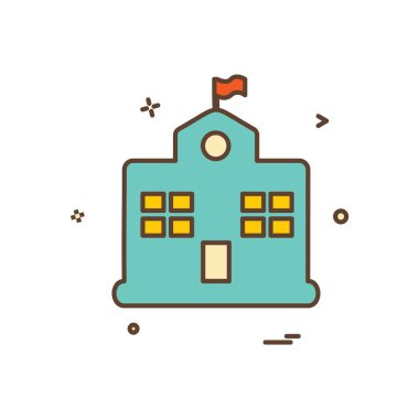 Okul simgesi tasarım vektörü