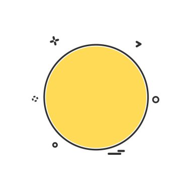 Daire simgesi tasarım, renkli vektör çizim