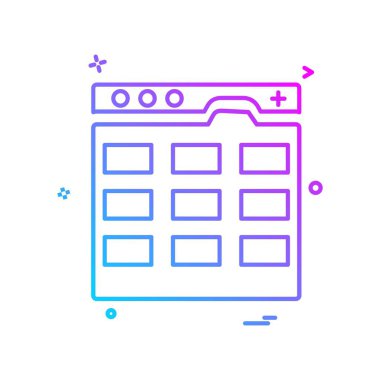 Web düzen simge tasarlamak vektör