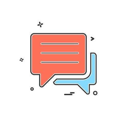 konuşan sohbet sms simge vektör çizim 