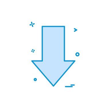 ok aşağı yönlü ikon vektör tasarımı