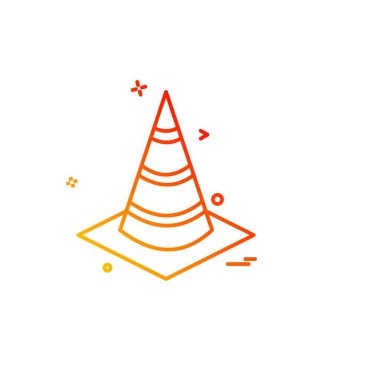 Koni simgesi tasarım, vektör çizim