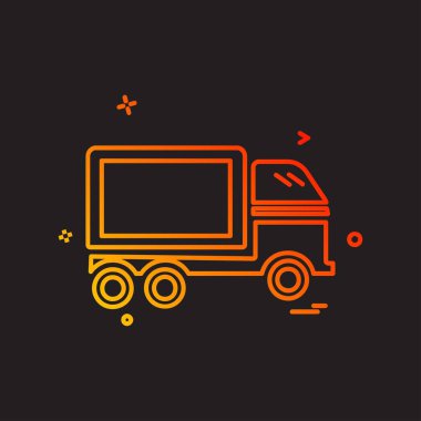 Kamyon simgesi tasarım vektörü