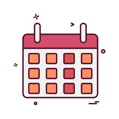 Takvim simge tasarlamak vektör 