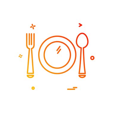 Gıda simgesi tasarım vektörü