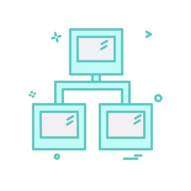 Ağ simgesi tasarım vektörü