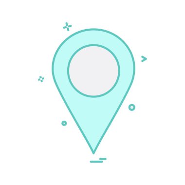 Gezinti simgesi tasarım, renkli vektör çizim