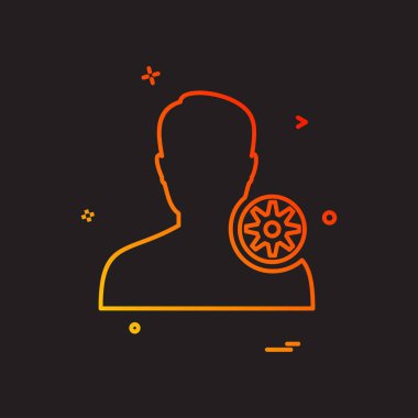 Avatar erkek simge tasarım vektörü