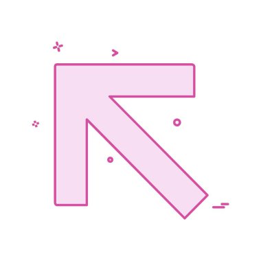 Sol ok simgesi tasarım vektörü