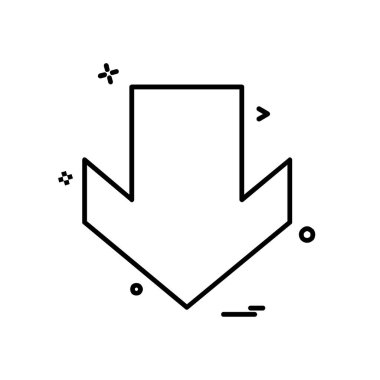 Aşağı ok simgesi tasarım vektörü