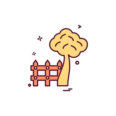 Ağaç simgesi tasarım vektörü