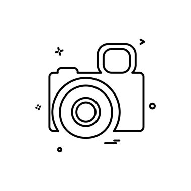 Kamera simgesi tasarım vektörü