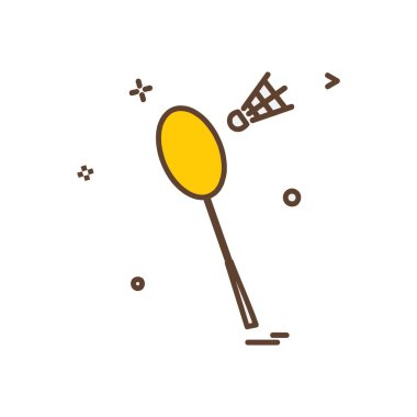 Badminton simge tasarlamak vektör 