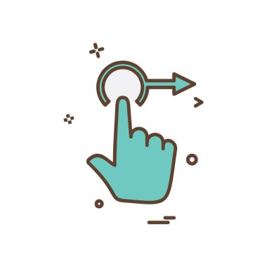 El simgesi tasarım, renkli vektör çizim