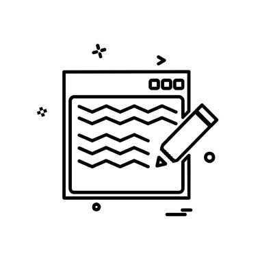 Web yerleşim simgesi tasarım vektörü