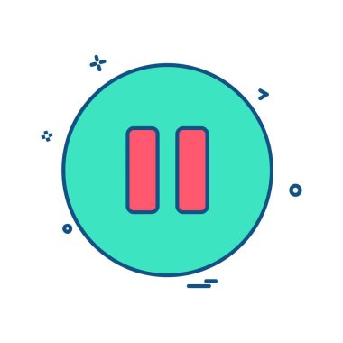 Simge tasarım vektörünü duraklat