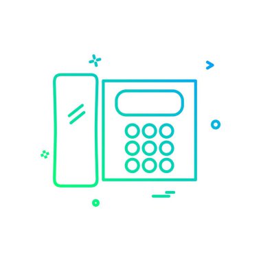 Telefon simgesi tasarım vektörü