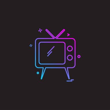 TV simgesi tasarım vektörü