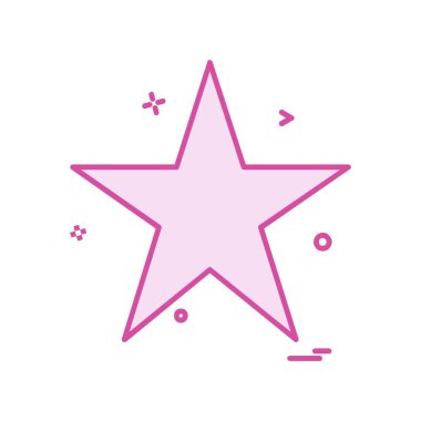 Beyaz arka plan üzerinde yıldız daire basit simgesi