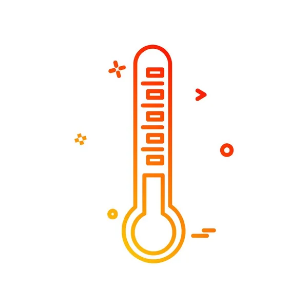 Thermometer Icon Design Vector — Stock Vector