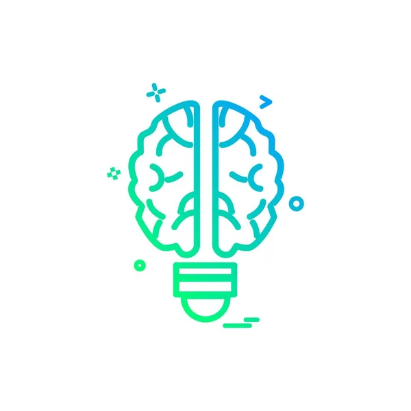 Дизайн Иконок Искусственного Интеллекта Мозга — стоковый вектор
