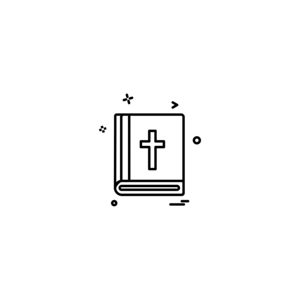 Santa Biblia Icono Diseño Vector — Vector de stock