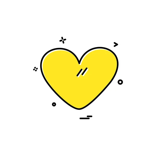 Heart Icon Design Illustrazione Vettoriale San Valentino — Vettoriale Stock