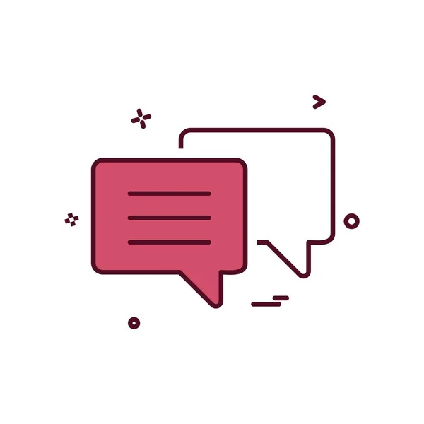 Text Chat Blase Symbol Vektor Design — Stockvektor