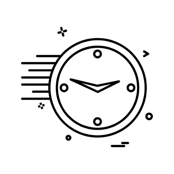 Wektor Projektowania Ikony Zegara — Wektor stockowy